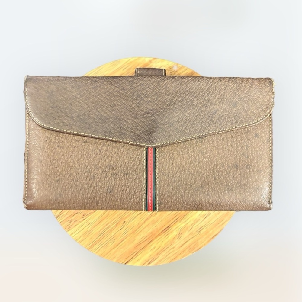 Authentic Gucci Sherry Line Bi-Fold Long Leather Wallet - Picture 4 of 8